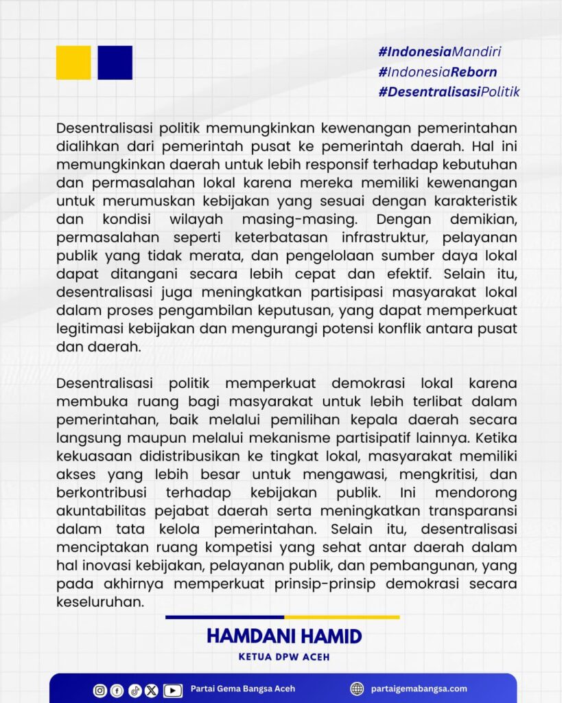 hamdani hamid, ketua dpw aceh