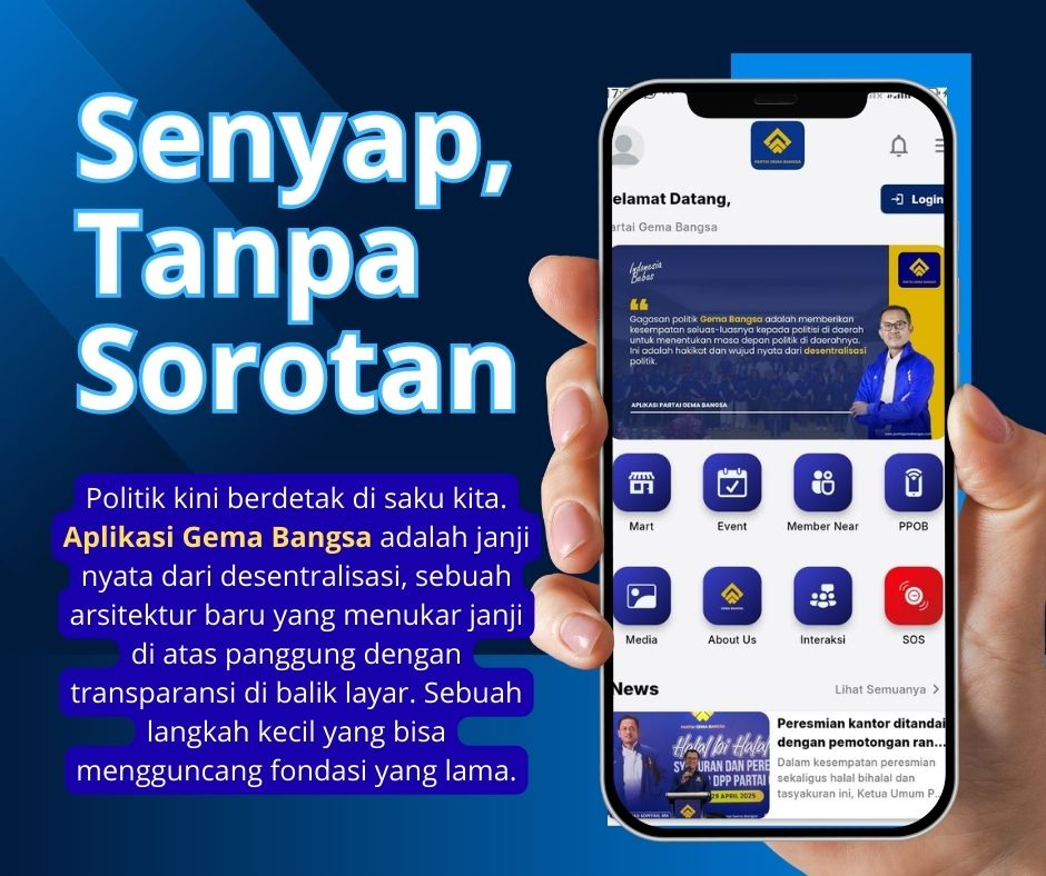 Politik digital Indonesia dimulai dengan peluncuran Aplikasi Gema Bangsa