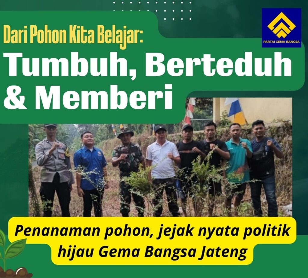 DPW Partai Gema Bangsa Jawa Tengah menggelar penanaman pohon di Desa Sawangan, Pekalongan