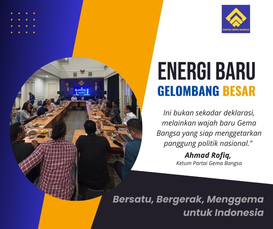 Suasana rapat persiapan Deklarasi dan Rapimnas Partai Gema Bangsa di Kantor DPP.