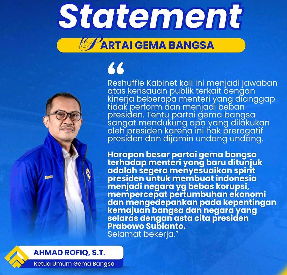 statemen ahmad rofiq