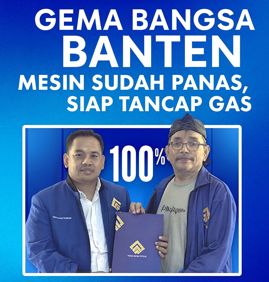 dr. Yandra Doni, ketua DPW Gema Bangsa Banten berpose bersama sekjen DPP Gema Bangsa