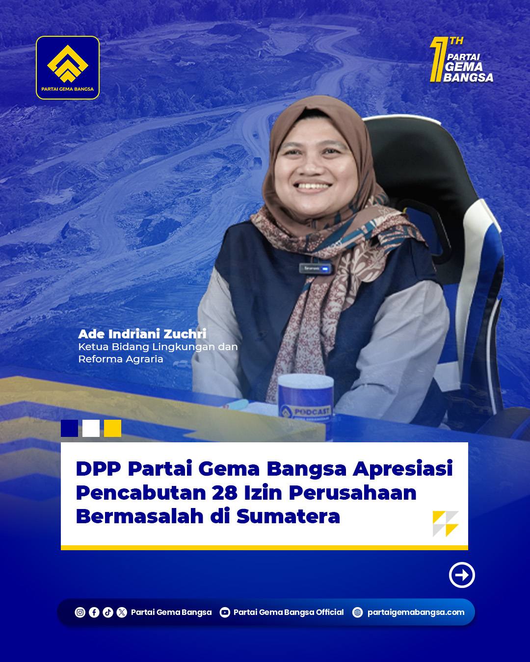 Ade Indriani Zuchri DPP Partai Gema Bangsa bahas kelestarian hutan Sumatera