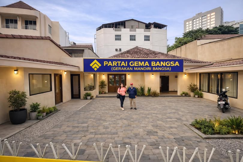 Tampak depan Kantor DPW Partai Gema Bangsa Jawa Barat di Kota Bandung, pusat konsolidasi dan gerakan rakyat Pasundan.