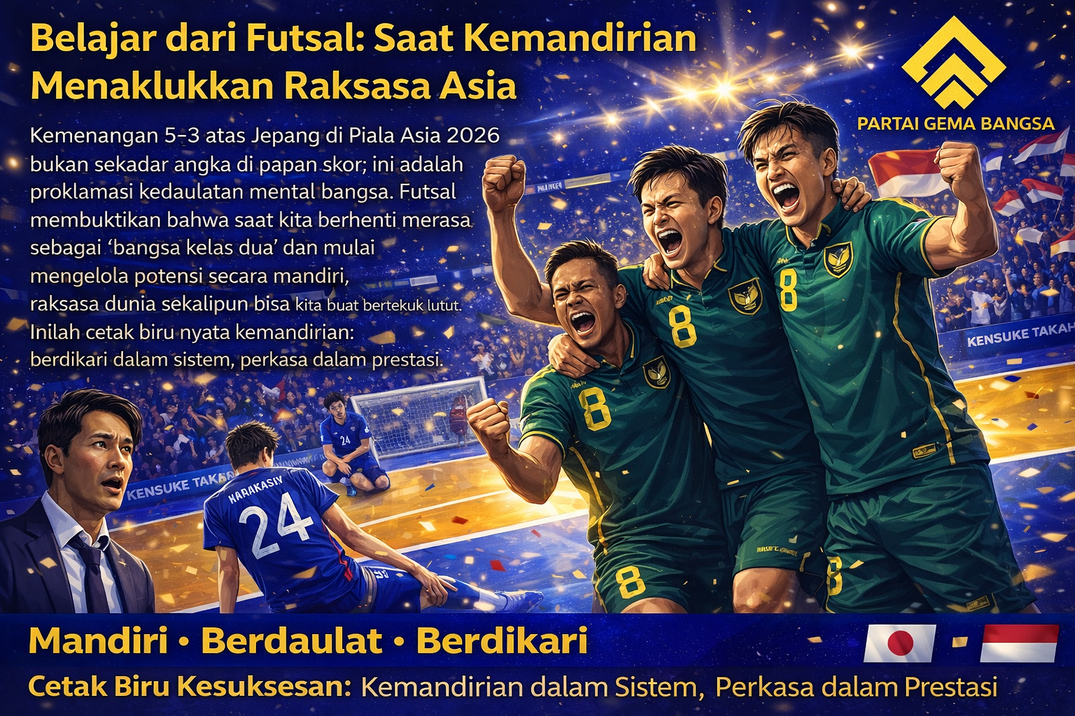 Futsal 5-3: Kedaulatan Mental dan Kemandirian Gema Bangsa