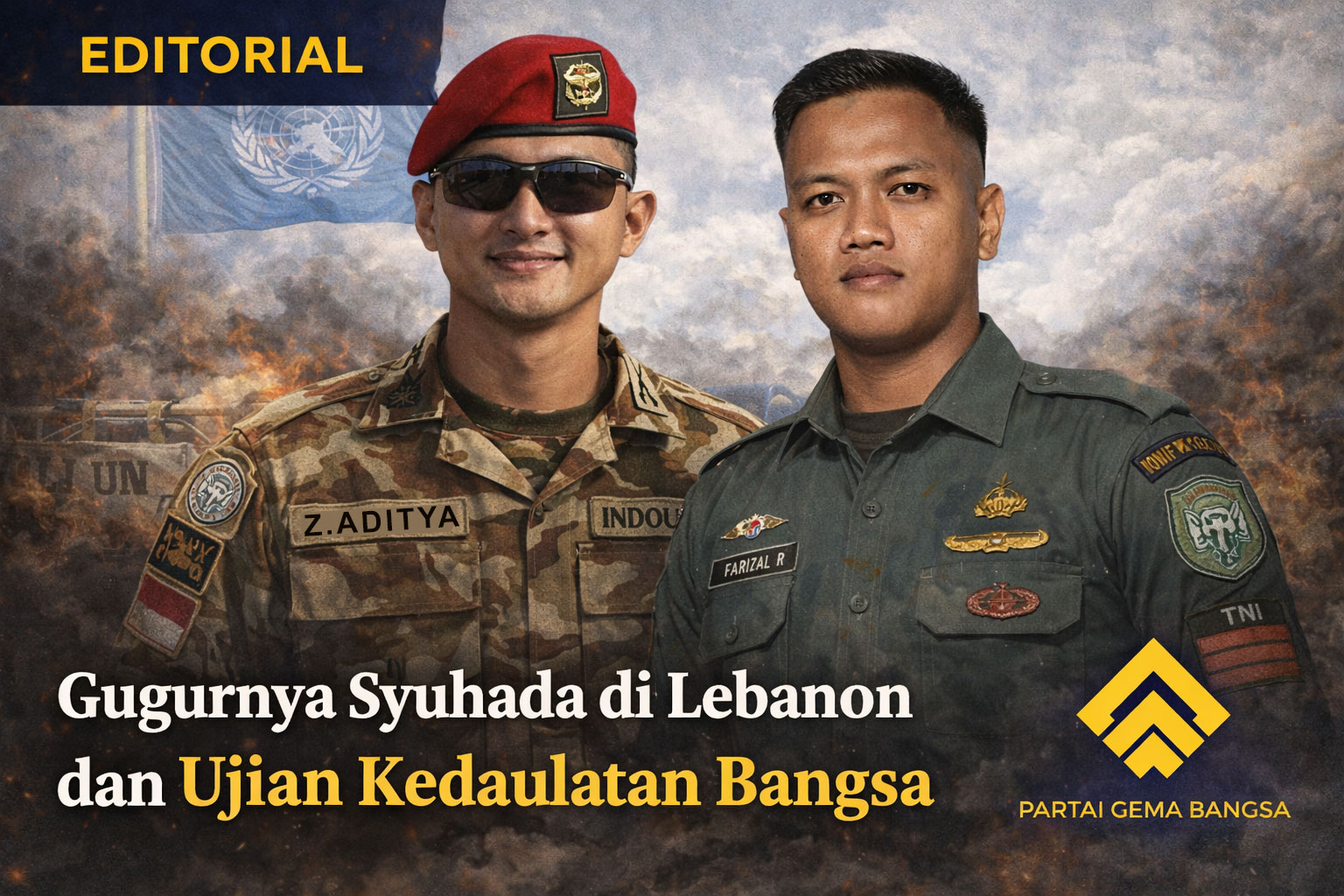3 Prajurit TNI Gugur di Lebanon: Editorial Gema Bangsa Kutuk Israel