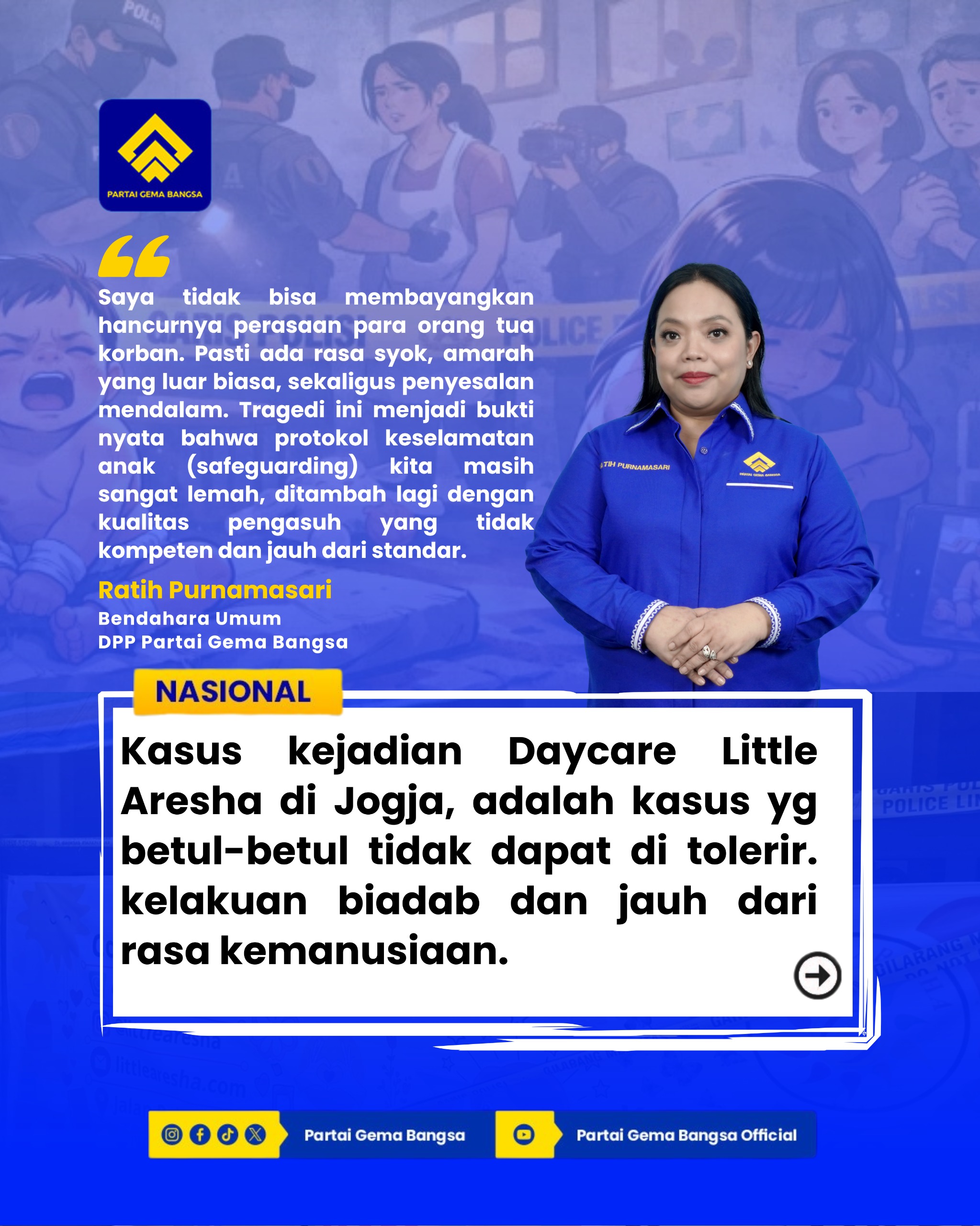 Gema Bangsa Desak Reformasi Daycare: Lindungi Masa Depan Anak!