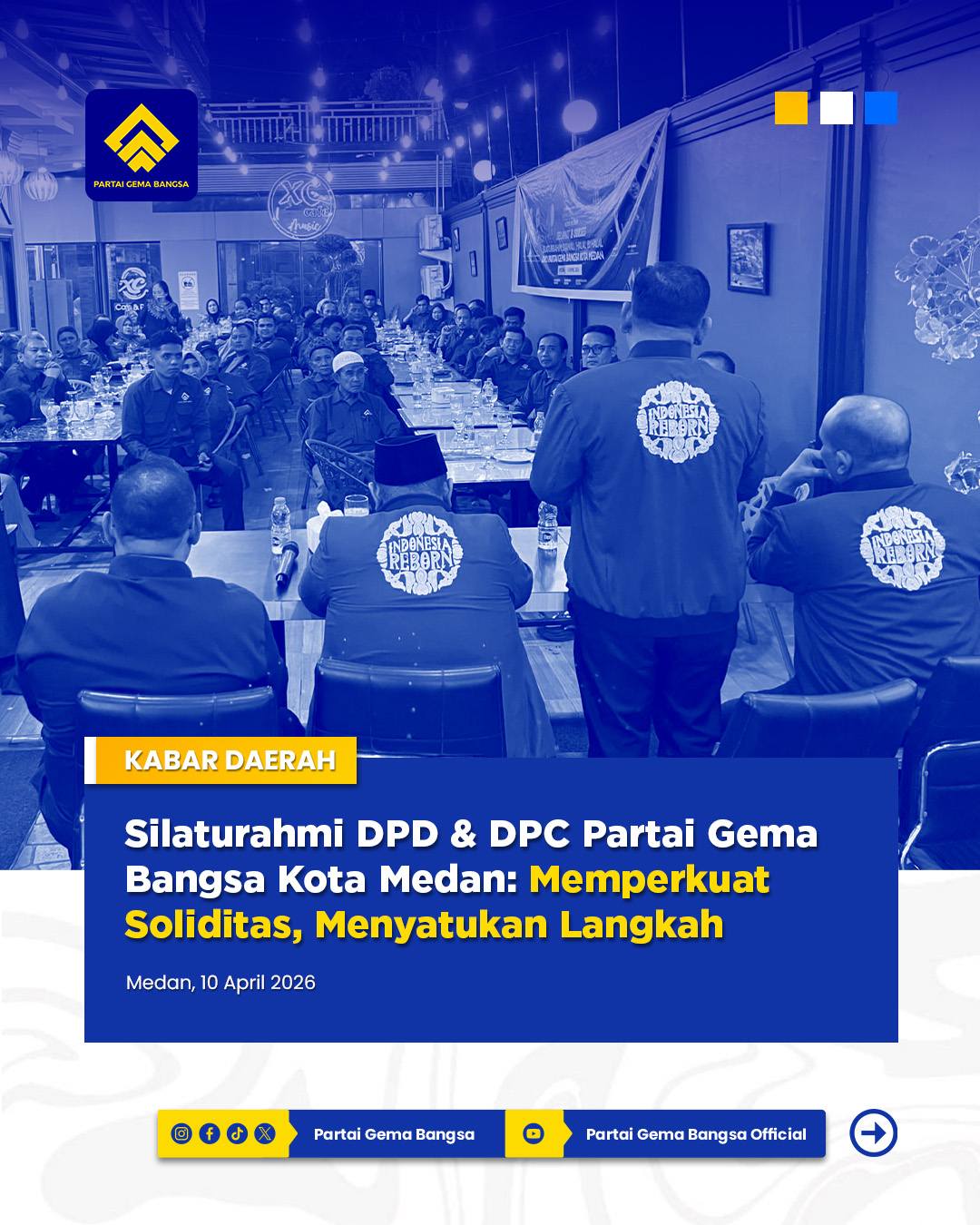 Konsolidasi Partai Gema Bangsa Kota Medan: Perkuat Soliditas Kader