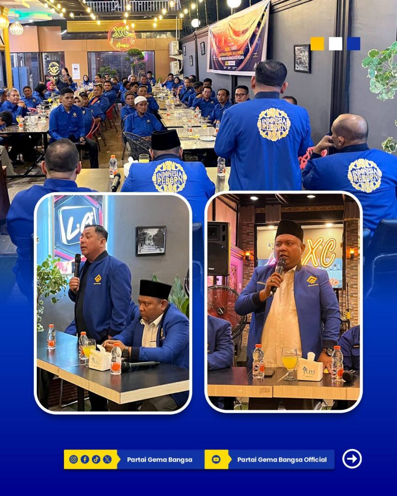 DPD & DPC Partai Gema Bangsa Kota Medan gelar silaturahmi strategis untuk perkuat sinergi organisasi dan konsolidasi hingga akar rumput.