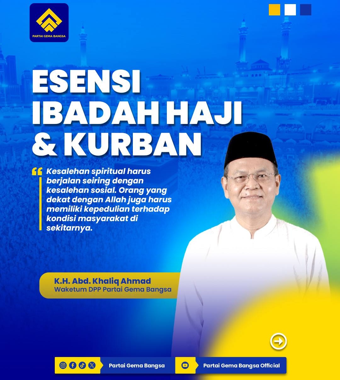 Ibadah haji dan kurban mengajarkan keikhlasan, pengorbanan, ketakwaan, serta kepedulian sosial sebagai wujud keimanan kepada Allah SWT.
