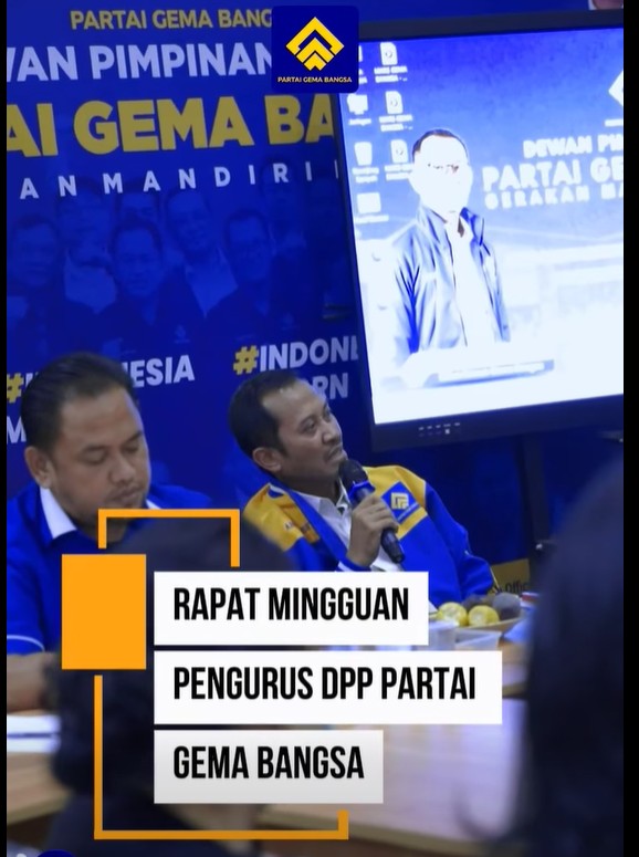 DPP Partai Gema Bangsa menggelar rapat mingguan untuk memperkuat konsolidasi organisasi, verifikasi partai, dan strategi pemenangan politik.