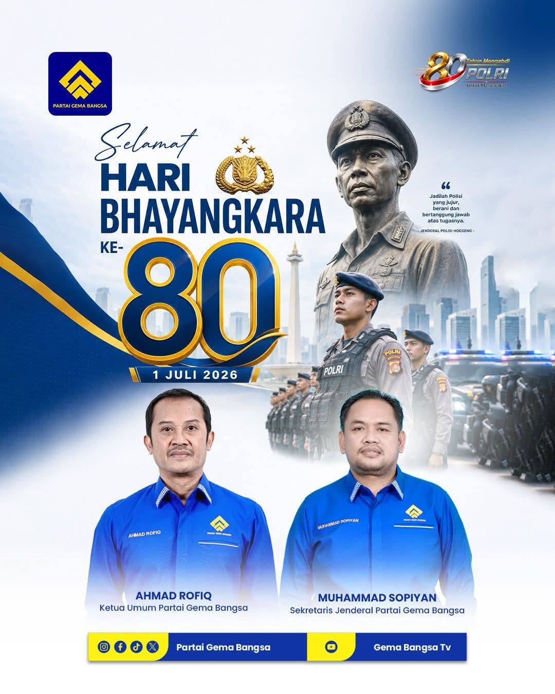 Peringatan Hari Bhayangkara ke-80 Kepolisian Negara Republik Indonesia