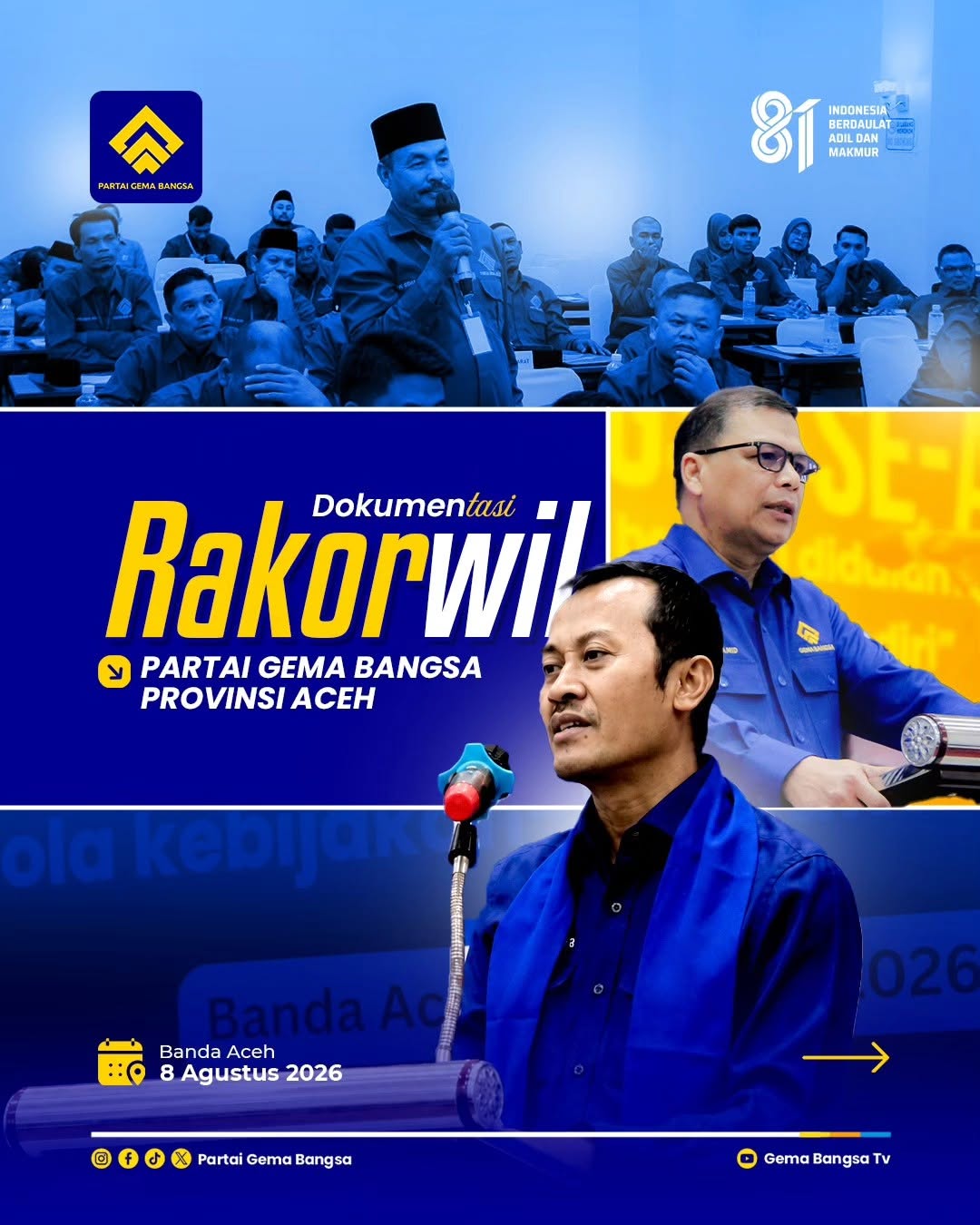 Rakorwil DPW Partai Gema Bangsa Aceh: Perkuat Mesin Politik 23 DPD Rakorwil Aceh 1